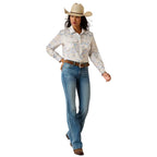 ARIAT Shirts Ariat Women's Turtledove Faded Southwest Print Western VentTek Shirt 10071065