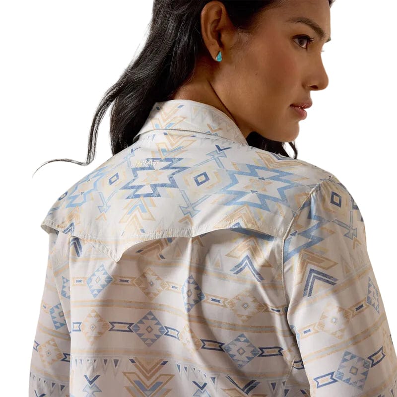 ARIAT Shirts Ariat Women's Turtledove Faded Southwest Print Western VentTek Shirt 10071065