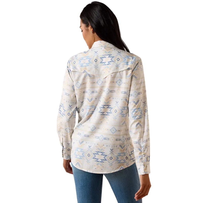ARIAT Shirts Ariat Women's Turtledove Faded Southwest Print Western VentTek Shirt 10071065