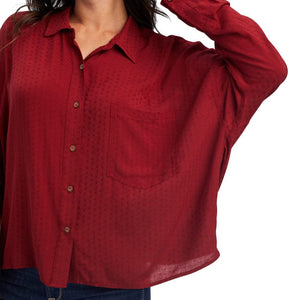 ARIAT Shirts Ariat Women's Valley of Fire Sun-Dried Tomato Long Sleeve Shirt 10041663