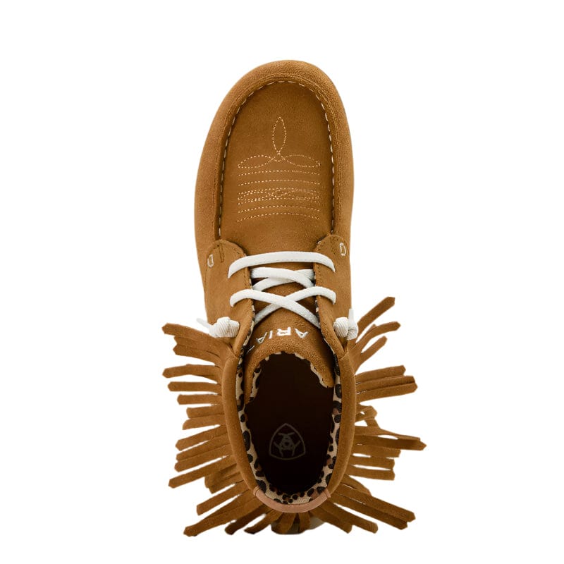 Ariat Women's Hilo Wheat Suede High Top Fringe Shoe 10061166