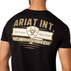 ARIAT T-Shirt Ariat Men's Black Banner Badge T-Shirt 10073958
