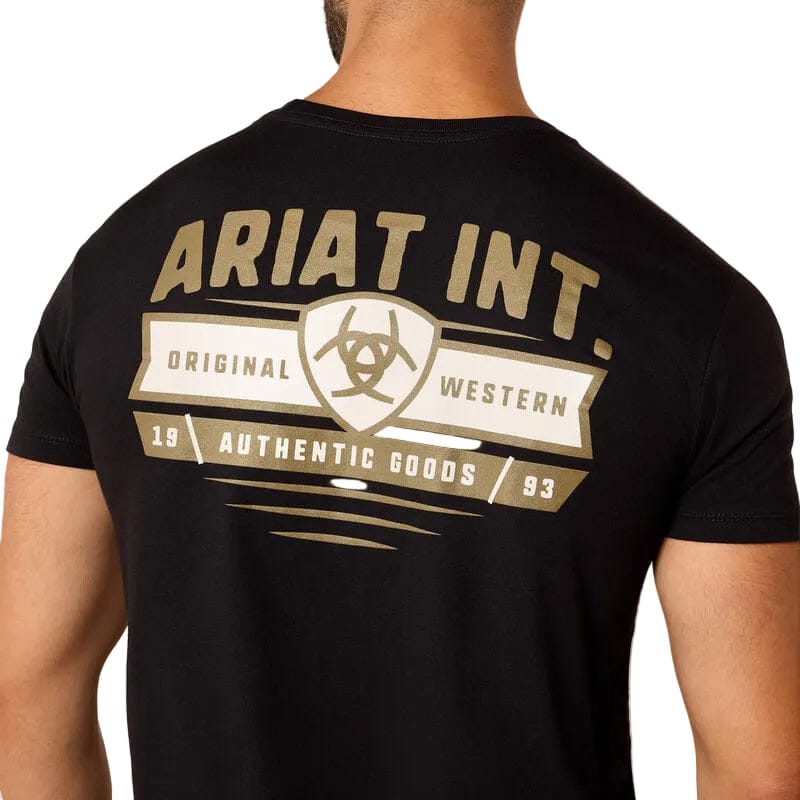 ARIAT T-Shirt Ariat Men's Black Banner Badge T-Shirt 10073958