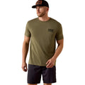ARIAT T-Shirt Ariat Men's Military Green Heather Outline Shop T Shirt 10073962