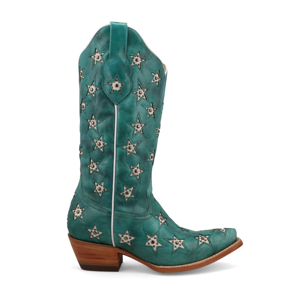 BLACK STAR Boots Black Star Women's Turquoise & Champagne Marfa Western Boot WBSN041