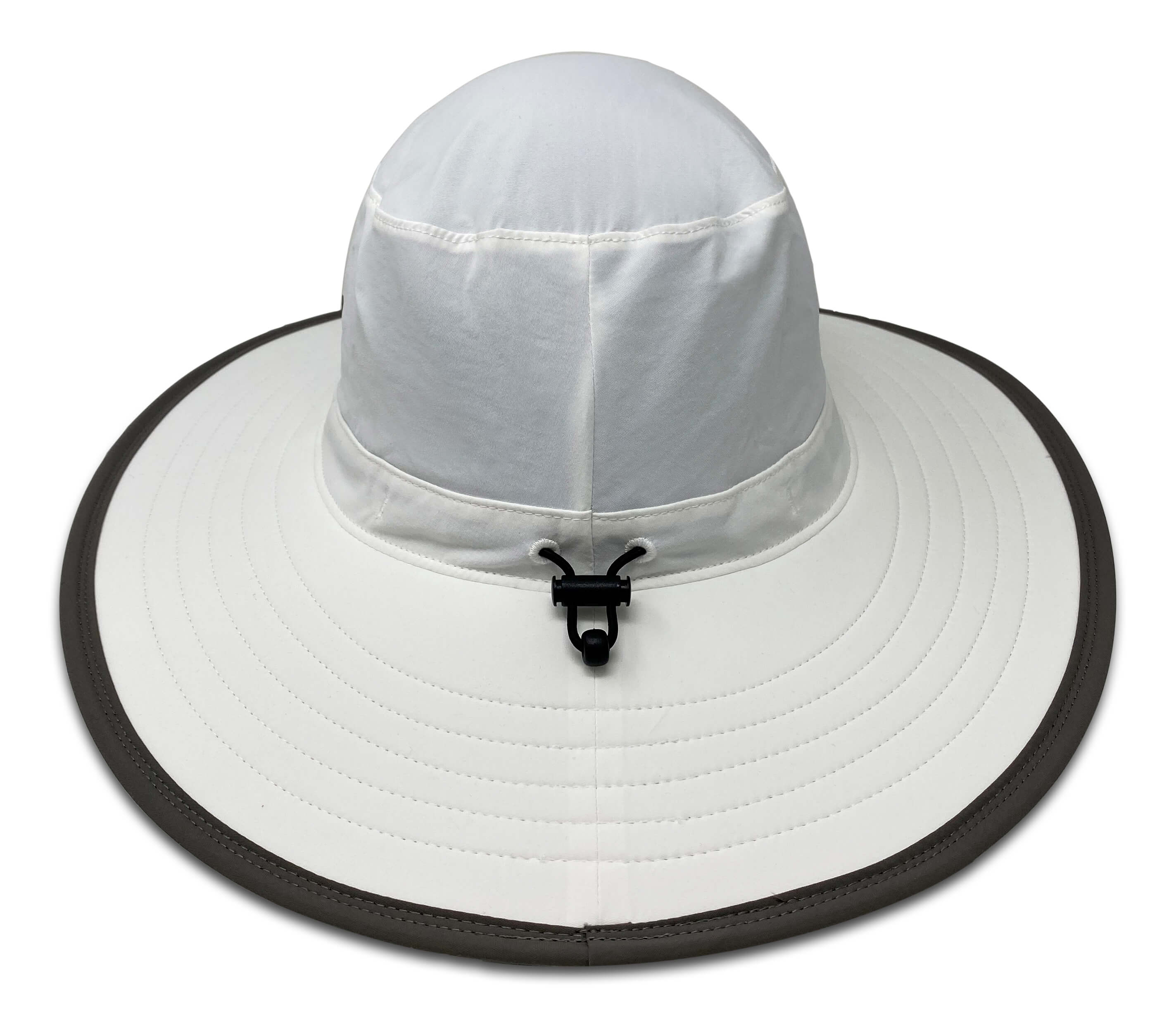 BlacktipH Bucket Fishing Hat in White with Charcoal Rim | Size Medium/Large