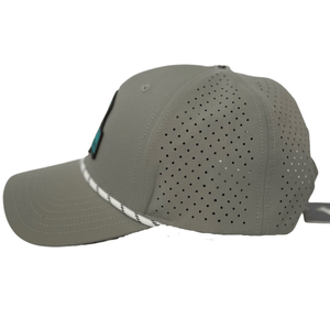 BlacktipH Hats BlacktipH PVC Grey Turquoise Performance Snapback Hat