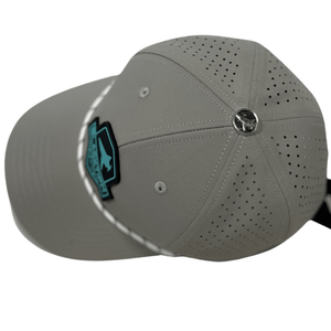 BlacktipH Hats BlacktipH PVC Grey Turquoise Performance Snapback Hat