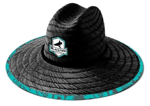 BlacktipH Hats BlacktipH Straw Hat - Turquoise Blue - Black