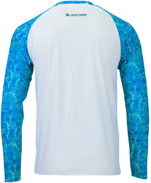 BlacktipH Shirts BlacktipH Interlock Performance Shirt Shoreline Blue Sleeves