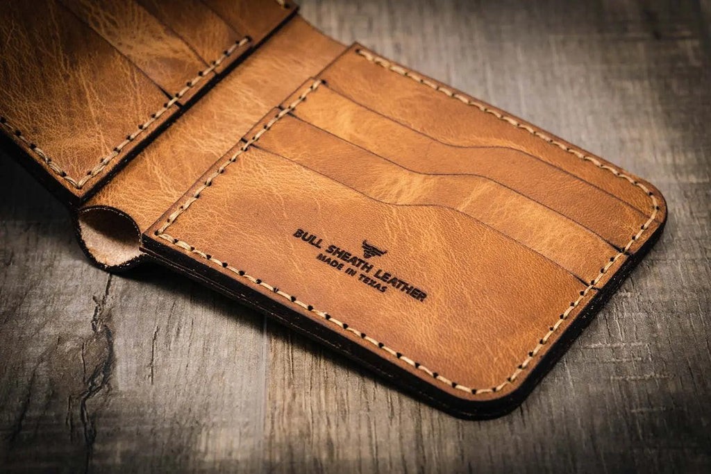 Bull Sheath Leather Big Bend Bifold Wallet