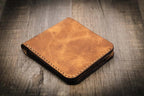 Bull Sheath Leather Big Bend Bifold Wallet - Saddle Tan