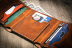 Bull Sheath Leather Leather Wallet The Trinity Trifold Wallet