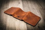 Bull Sheath Leather Leather Wallet The Trinity Trifold Wallet - Chestnut Brown