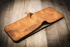Bull Sheath Leather Saddle Tan Western Bifold Wallet
