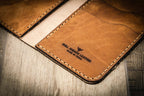Bull Sheath Leather The Houstonian Long Wallet - Saddle Tan
