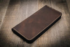 Bull Sheath Leather The Houstonian Long Wallet - Walnut Brown