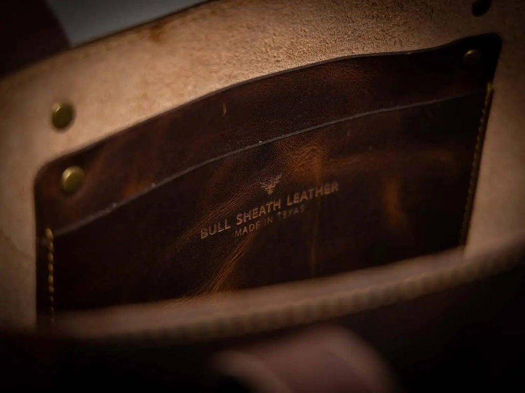 Bull Sheath Leather The Naomi Leather Tote Bag - Saddle Tan