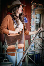 Bull Sheath Leather The Naomi Leather Tote Bag - Walnut