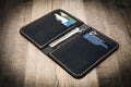Bull Sheath Leather The Tyler Vertical Wallet - Black