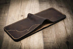 Bull Sheath Leather Walnut Brown Western Bifold Wallet