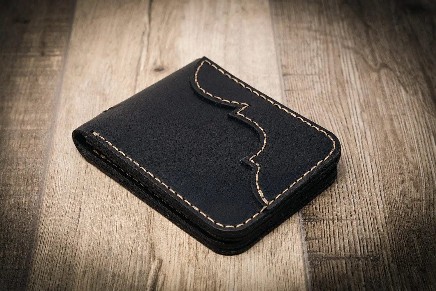 Bull Sheath Leather Western Bifold Wallet