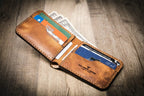 Bull Sheath Leather Western Bifold Wallet