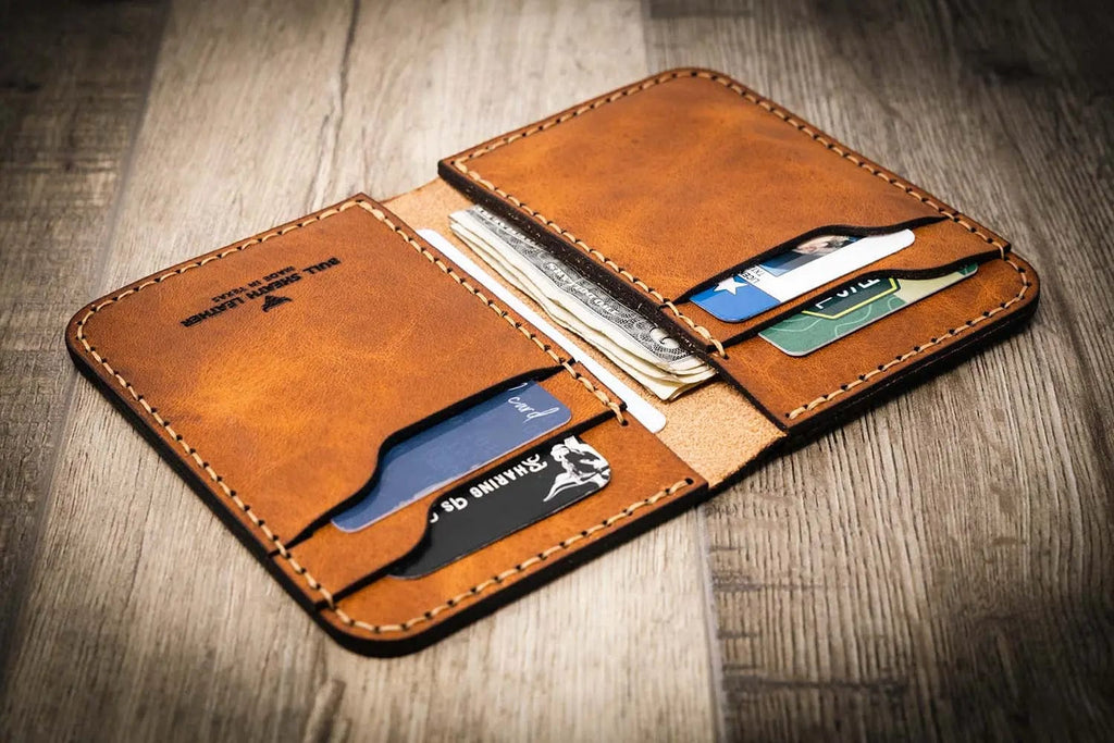 Bull Sheath Leather Western Vertical Wallet