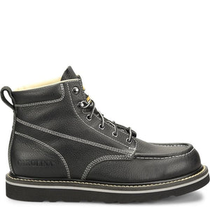 Carolina Boots Carolina Men' Flatiron Black Moc Toe Wedge Work Boots CA7007
