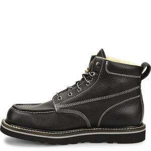 Carolina Boots Carolina Men' Flatiron Black Moc Toe Wedge Work Boots CA7007