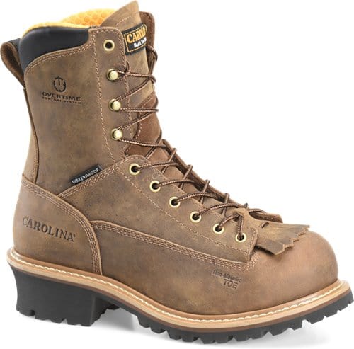 CAROLINA Boots Carolina Men's 8" Lace to Toe Waterproof Composite Toe Logger Work Boots CA9828