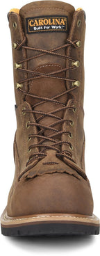 CAROLINA Boots Carolina Men's 8" Lace to Toe Waterproof Composite Toe Logger Work Boots CA9828