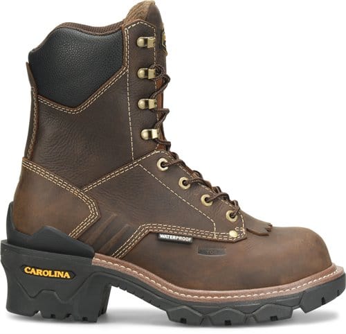 CAROLINA Boots Carolina Men's Cardinal 8" Waterproof Comp Toe Logger Work Boots CA7837