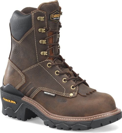 CAROLINA Boots Carolina Men's Cardinal 8" Waterproof Comp Toe Logger Work Boots CA7837