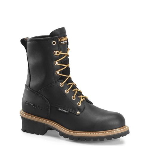 Carolina Men's Elm Black Waterproof Steel Toe Logger Boots CA9823