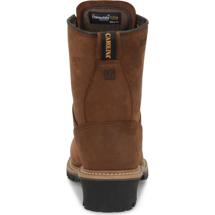 Carolina Boots Carolina Men's Elm Brown Insulated Waterproof Steel Toe Logger Boots CA5821