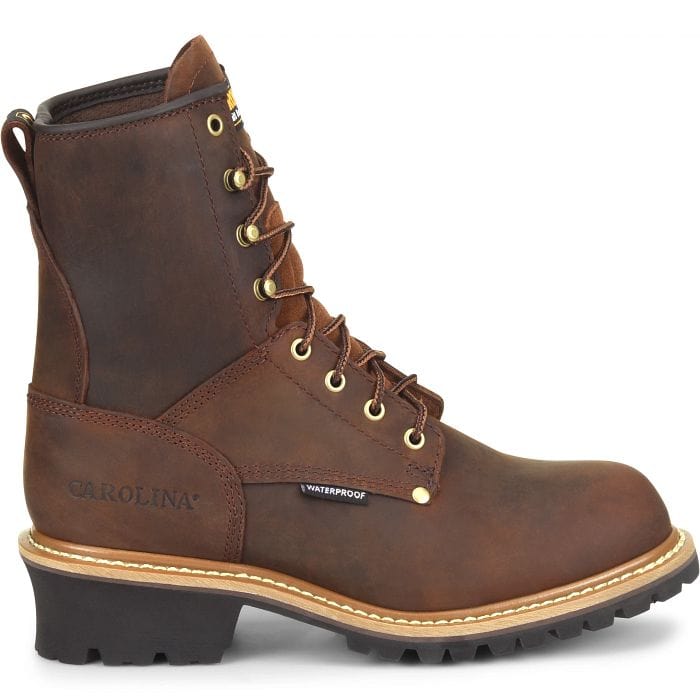 Carolina Boots Carolina Men's Elm Brown Waterproof Steel Toe Logger Boots CA9821