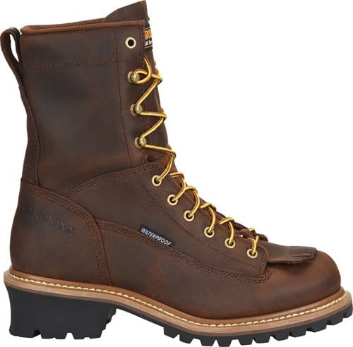 CAROLINA Boots Carolina Men's Spruce Brown Waterproof Steel Toe Logger Boots CA9824