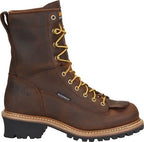 CAROLINA Boots Carolina Men's Spruce Brown Waterproof Steel Toe Logger Boots CA9824