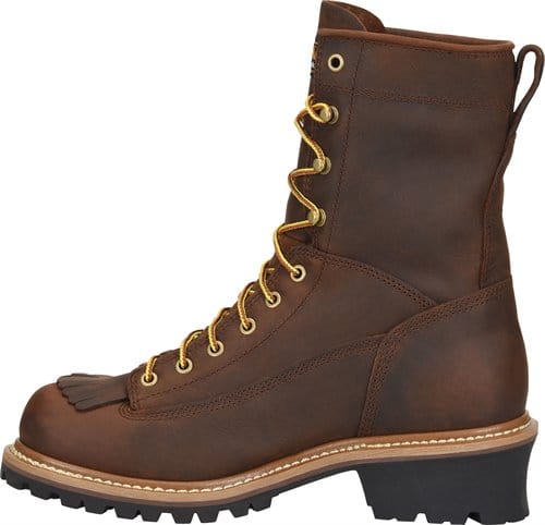 CAROLINA Boots Carolina Men's Spruce Brown Waterproof Steel Toe Logger Boots CA9824