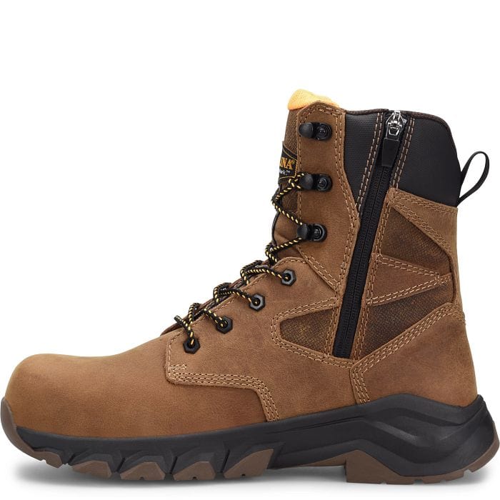 Carolina Boots Carolina Men's Subframe Brown Side Zipper Brown Composite Toe Work Boots CA5552