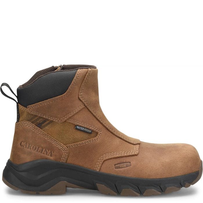 Carolina Boots Carolina Men's Subframe Brown Side Zipper Waterproof Composite Toe Work Boots CA5550