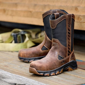 Carolina Boots Carolina Men's Subframe Ranch Wellington Brown Waterproof Composite Toe Work Boots CA5557