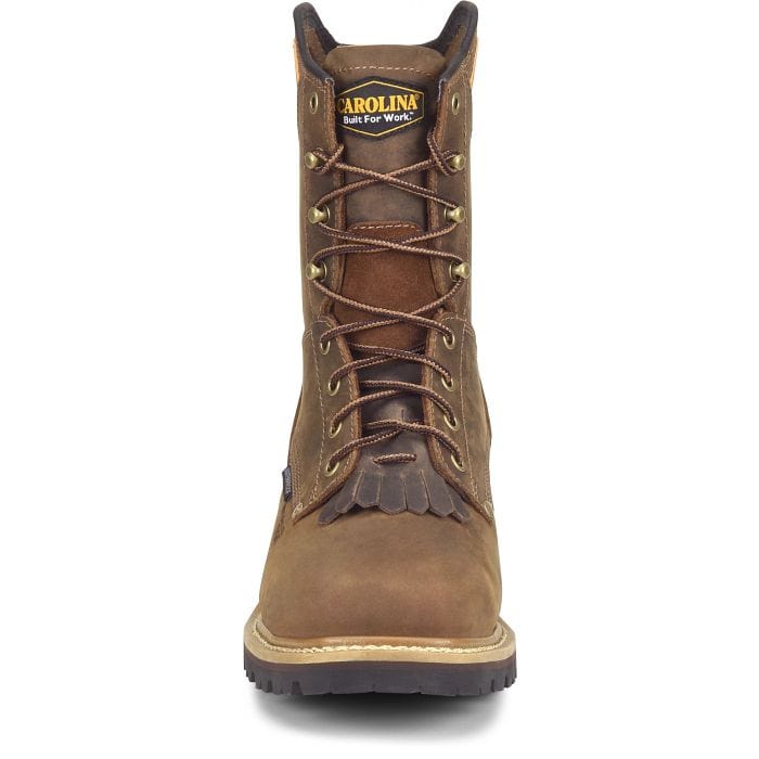 Carolina Men's Coppice Brown Waterproof Composite Toe Logger Boots