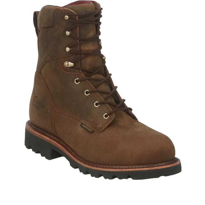 CHIPPEWA Boots Chippewa Men's Bay Apache Super DNA 8" Waterproof Steel Toe Work Boots 59330