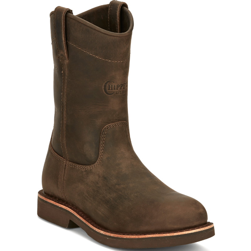 Chippewa Boots Chippewa Men's Classic 2.0 Brown Round Toe Western Boots NC2075