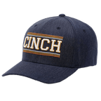 CINCH Hats Cinch Men's Navy Denim FlexFit Ball Cap MCC0627786