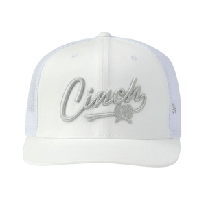 Cinch Hats Cinch Men's White Flexfit Trucker Ball Cap MCC0760002