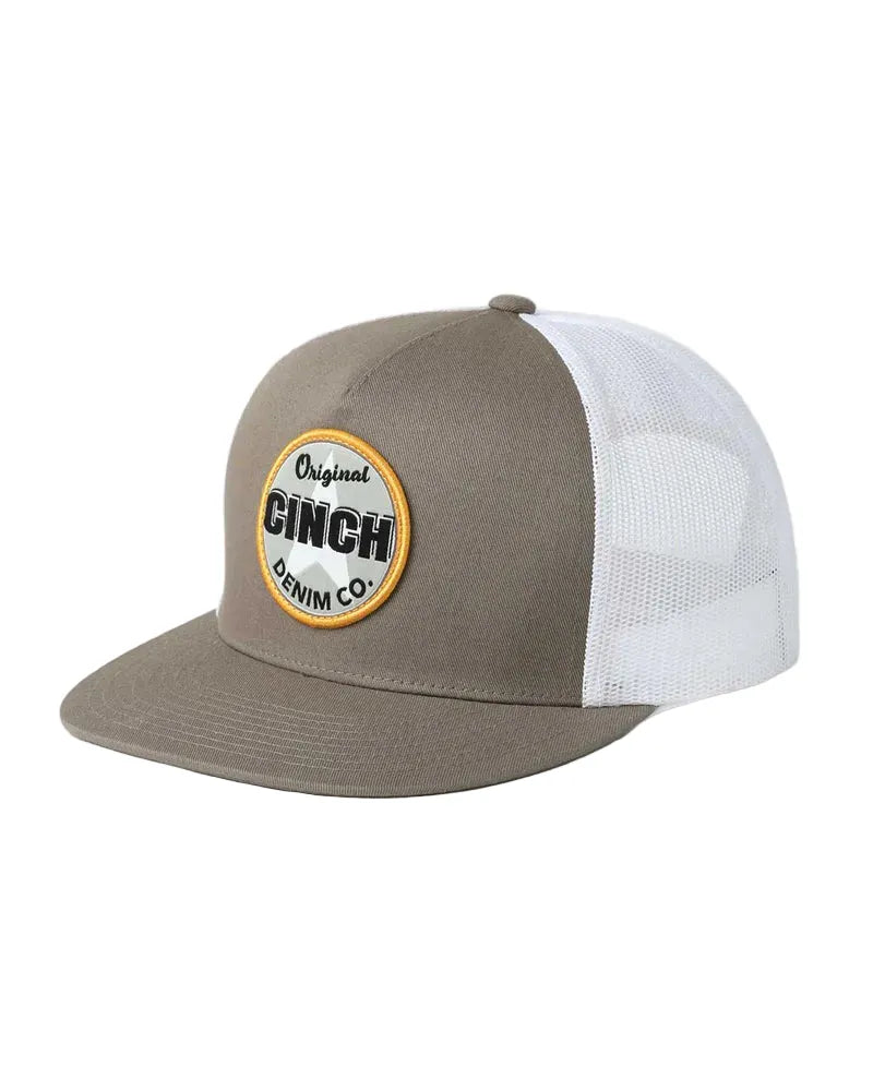 CINCH Hats Cinch Tan Flexfit High Profile Trucker Cap MCC0600613