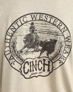 CINCH Mens - Shirt - Tee Cinch Men's Tan Graphic T-Shirt MTT1690717